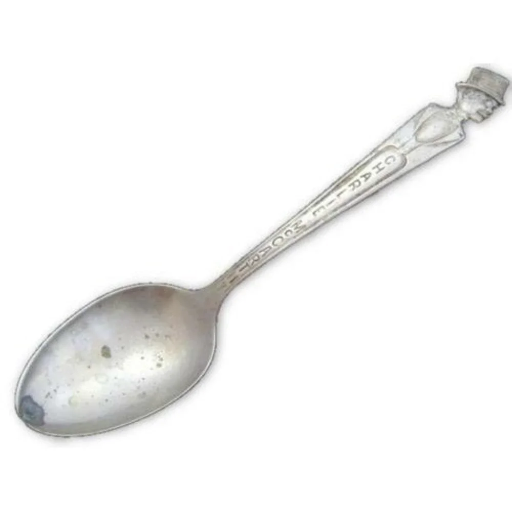 Vintage Ventriloquist Charlie‎ McCarthy Duchess Silver Plated Souvenir Spoon